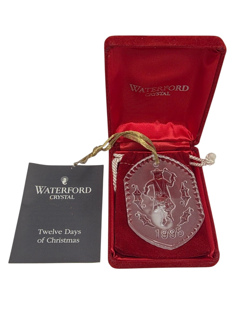 Vintage Waterford Crystal Ornament 12 Days Of Christmas 1995 12 Drummers